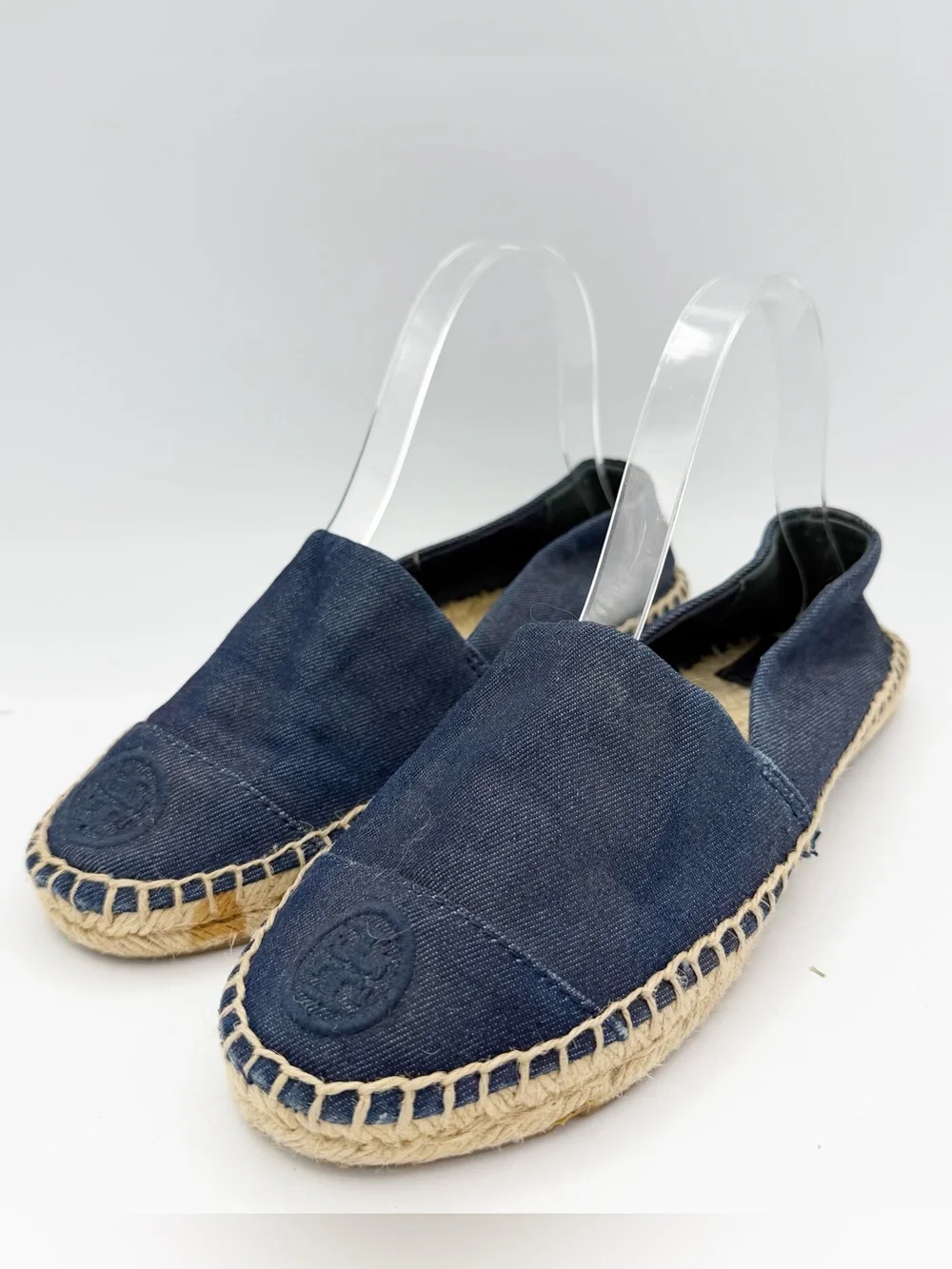 Tory Burch Denim Slip On Espadrilles size 7.5